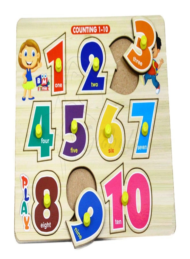 Globular Learning 123 Wooden Slat Non Toxic Eco-Friendly 3+ Year 1 to 9 Learn Fun Toy - Image 2